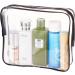 Travel-friendly 3-Piece Clear Makeup Bags Set - TSA Approved, Waterproof, Transparent PVC - Black - Buy Online on GoSupps.com