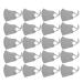 Gloglow 20 pieces Light adjustable breathable washable facial facial cover reusable fashionable dust mask for men and women outdoor sports gray