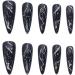 JUSTOTRY Glitter Stiletto Fake Nails - 24 Pcs Long Black French Press on Nails with Beautiful Swirl Almond Patterns - Extra Long False Nails with Glue for Women's Nail Art - Buy Online on GoSupps.com