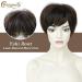 Short Brown Pixie Cut Wig with Bangs - Layered Synthetic Hair for Women | Daily & Party Wear - Buy Online on GoSupps.com