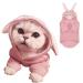 ANIAC Pet Hoodie Cat Rabbit Outfit with Bunny Ears Cute Sweatshirt Spring and Autumn Puppy Knitted Sweater Kitty Soft Knitwear (X-Small, Pink) X-Small Pink
