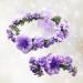 Crown Headbands & Flower Wreath Garlands | purple Hair Wreath & Bracelet for Wedding & Festival | International Shipping - Buy Online on GoSupps.com