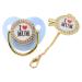 Baby Pacifier for 6-18 Months | BPA-Free Silicone Bling Pacifier with Clip - Blue - Buy Online on GoSupps.com