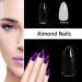 500 Clear Almond Shaped Acrylic Nail Tips - Full Cover Fake Nails in 10 Sizes - DIY Nail Art Kit for Women & Girls - Buy Online on GoSupps.com