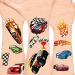 6 Sheets Car Temporary Tattoos for Kids Boys Glow Race Car Body Stickers Waterproof Tattoo Stickers Luminous Vehicle Cute Tattoo Sticker Gifts Birthday Party Supplies Favors Bag Filler Decorations