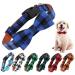 Asvin dog collar with dogs fleet removable dog collar personalized dog collar velvety dog collar adjustable dog collar for dogs Small medium large dogs (L deep blue) l deep blue