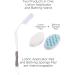 Juvo BWLA01 Premium All-in-One Wand Applicator with Long Reach Handle - Adjustable, Includes Bath Sponge and Lotion Pad - White, 1 Count - Buy Online on GoSupps.com