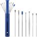 MACIMO 7Pcs Steel Earpick Wax Remover Set - Black Ear Wax Pickers & Curette Spoon Kit for Ear Cleaning - Buy Online on GoSupps.com