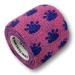 Lisacare bandage self -adhering - 2 rolls 5cm wide - paws for pets & horses - cohesive adhesive elastic - huge color & motif selection (pink rosa) pink pink - blue 2er set