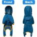 Annchwool Waterproof Dog Raincoat with Hood for Small Dogs - Reflective Strap, Leash Hole, Easy On & Off - Blue (Size S) - Buy Online on GoSupps.com
