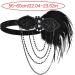 Limtula Feathers Fascinator Headbands 1920s Prom Queen Headpiece for Special Occasions Weddings Vintage Headpiece Black - Buy Online on GoSupps.com