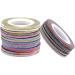 3 Rolls(One roll per size) Monochrome Scrub Nail Art Striping Tape Lines Width 1/2/3mm-Striping Tape for Nail Art-Nail Striping Tape Foil-Nail Striping Tape Thick-Nail Striping Tape with Dispenser-Self-Adhesive DIY Nail Art Tape 14 - Buy Online on GoSupps.com