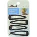 Scunci Effortless Beauty Snap Hair Clip Brown 4 Pieces