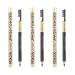 Beaupretty 3 Sets Leopard Pencil And Brush Set Double Makeup Pencil Lasting Natural For Women 2pcs*3