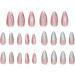Shakven Press On Nails | Ombre False Nails Almond 12 Sizes Cat Eye Artificial Press On Nails Includes Nail File For Woman - Buy Online on GoSupps.com