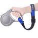 Petbonus Short dog leash safety bracelet for roller linen dog leash reflective seams and adjustable soft padded handle extra layer safety for strollers (blue) 1 piece of blue