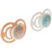 MAM Perfect Pacifiers (Pack of 2 Pacifiers 1 Sterilizing Case) MAM Soother with a Soft Silicone Nipple 6+ Months Baby Girl Essentials Designs May Vary