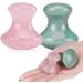 ideayard Gua Sha Massage Tool Natual Mushroom Shape Guasha Board for Spa Relaxation and Wrinkle Removal(Rose Quartz + Aventurine)