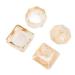Dappen Nail Dish Champagne Color 2 Piece Dappen Powder Dish with Lid for Holding Acrylic Powder