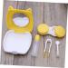 SEWOART Cartoon Lens Container - Cute Travel Case for Contact Lenses - 2-Pack Yellow Eye Lens Storage Solution - Buy Online on GoSupps.com