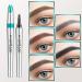 Magic Eyebrow Pencil 3D Waterproof Microblading Eyebrow Pencil Contouring Pen 4-Tipped Precise Brow Pen Long-Lasting Natural Fine Stroke Eyebrow Pencil (E-Red Brown) - Buy Online on GoSupps.com