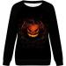 Halloween Costumes Printed Fashionable Casual Long Sleeved Zipper Round Neck Hoodies Sweater Tops Lightweight Black Medium - Buy Online on GoSupps.com