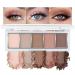 Palette de fards paupi res neutres nude marron 5 couleurs avec fini mat velout fards paupi res taupe nude aux tons froids maquillage naturel pour tous les jours Mod le A