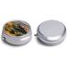 Round Pill Box - Tuscany Landscape Tree Scenery | 3 Compartment Portable Pill Organizer | Decorative Metal Pocket Case - Buy Online on GoSupps.com