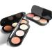 FOCALLURE 3 Types 3 Colors Blush Highlighter Bronzer Palette Contour Shadow Powder Face Mankeup(3) - Buy Online on GoSupps.com