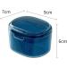 Porceosy Tooth Holder Organizer - Transparent Double-Layer Portable Box with Drain Basket for Dentures Braces & Aligners - Blue - Buy Online on GoSupps.com