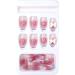 French Tip Press on Nails - Medium Ballet Press On Nails with Nail Tips white bowknot Love heart Design Powder blusher Glossy press on nails Acrylic False Nails Cute Artificial Nails - Buy Online on GoSupps.com