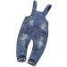 KIDSCOOL SPACE Baby & Little Boys/Girls Water Washed Ripped Soft Denim Overalls 3-4 Years Blue-1884 - Buy Online on GoSupps.com