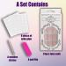 QINGGE Pink French Tip Press on Nails - Medium Squoval Acrylic Fake Nails - 24Pcs Glossy Stick on False Nails for Women - Buy Online on GoSupps.com