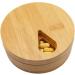 Wooden Pill Organizer - Daily & Weekly Medicine Holder for Travel | Vitamin Case with Solid Wood Lid | Improved Design for Easy Use - Buy Online on GoSupps.com