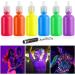 LOPHE UV Body Painting Set 6 Pcs 30ML Ultraviolet Glow Face Paint with UV Lamp UV Glowing Neon Liquid Face Painting Non Toxic Face Body Paint for Carnival Halloween Cosplay Makeup Art Paint - Buy Online on GoSupps.com