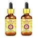 Dev Herbes Pure Almond Oil (Prunus Dulcis) with glass dripper natural therapeutic quality cold -pressed (Pack of Two) 100ml X 2 (6.76 oz)