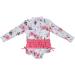 Baby Girls 5-6 Years Moon Snow One Piece Swimsuit UV Sunsuit Rashguard - Roses/White - Buy Online on GoSupps.com