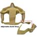 Jadedragon PJ Tactical Fast Helmet with Foldable Ear Protection, Half Face Mesh Mask & Goggle CP - Buy Online on GoSupps.com