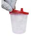 Medi-Inn Urine Cup 125ml with Red Snap-On Lid 50 Pack | Durable Plastic Urine Sample Cups for Accurate Testing | International Shipping Available - Buy Online on GoSupps.com