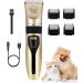 Pet Shaver Dog Clippers Grooming Kit 4 Guiding Combs Professional Dog Trimmer Pet Shaver for cats Low Noise Rechargeable Cordless Pet Shaver for Cats Dogs Horses & Other Hairy Animals