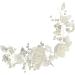 Bridal Hair Clips Vintage Elegant Ladies Pearl Hair Accessories Floral Hair Accessories Suitable for Brides and Bridesmaids or Daily Prom Wear(25cm) pearly white - Buy Online on GoSupps.com