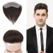 Lordhair Toupet men 100% European real hair men toupet real hair V-Loop Skin Toupet men toupet men toupet real hair men off black 1b# 15.2*3.8cm