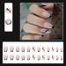 Black French Tip Press on Nails with Silver Glitter Line Design - 24Pcs Medium Length Square Fake Nails - Glossy Coffin Full Cover Nail Tips for Women - Buy Online on GoSupps.com
