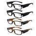 4 Pcs Reading Glasses with Light Bright LED Readers with Lights Reading Glasses Lighted Magnifier Nighttime Reader Compact Full Frame Eyewear Clear Vision Unisex Clear Vision Lighted (+250)