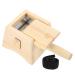 Cabilock 1 set of boxing Moxibusion box made of wood body massage device Chinese cupping wooden massager Moxibusion case Moxa Stockhalter Moxibusion-Box Women Protection wood yellow 13x12x9.5cm