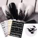 Flame Nail Stickers - 4 Sheets 3D Holographic Fire Decals for Nail Art - White Black Silver Gold Reflections - Vinyl Stencils for Decoration - Buy Online on GoSupps.com