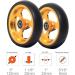 XIAOYUE 5 Inch Wheelchair Front Wheels Replacement for Sports Wheelchair Wheelchair Caster Assembly PU Solid Wheels Orange Aluminum Alloy Hub 5/16"" (8 mm) Bearing Set of 2 - Buy Online on GoSupps.com
