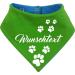 Both-sided multicolor dogs Turning cloth (FB: Lime-Royal) (GR.1- HU 27-30 cm) with your desired text size.