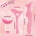 Jeffdad 4-Piece Reusable Silicone Eyeliner Template Set - Pink | Multifunctional Makeup Tool for Beginners and Professionals - Buy Online on GoSupps.com