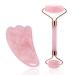 Angzhili Jade Roller and Gua Sha Board Face Massager Kit Natural Anti-Aging Face Massager Roller Skin Care Tools Scraping Facial Roller Massager for Wrinkles Skin Tightening Puffy Eye and Neck
